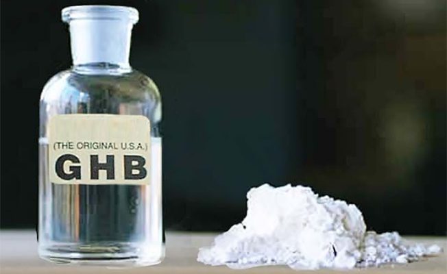 GHB Bottle with liquid